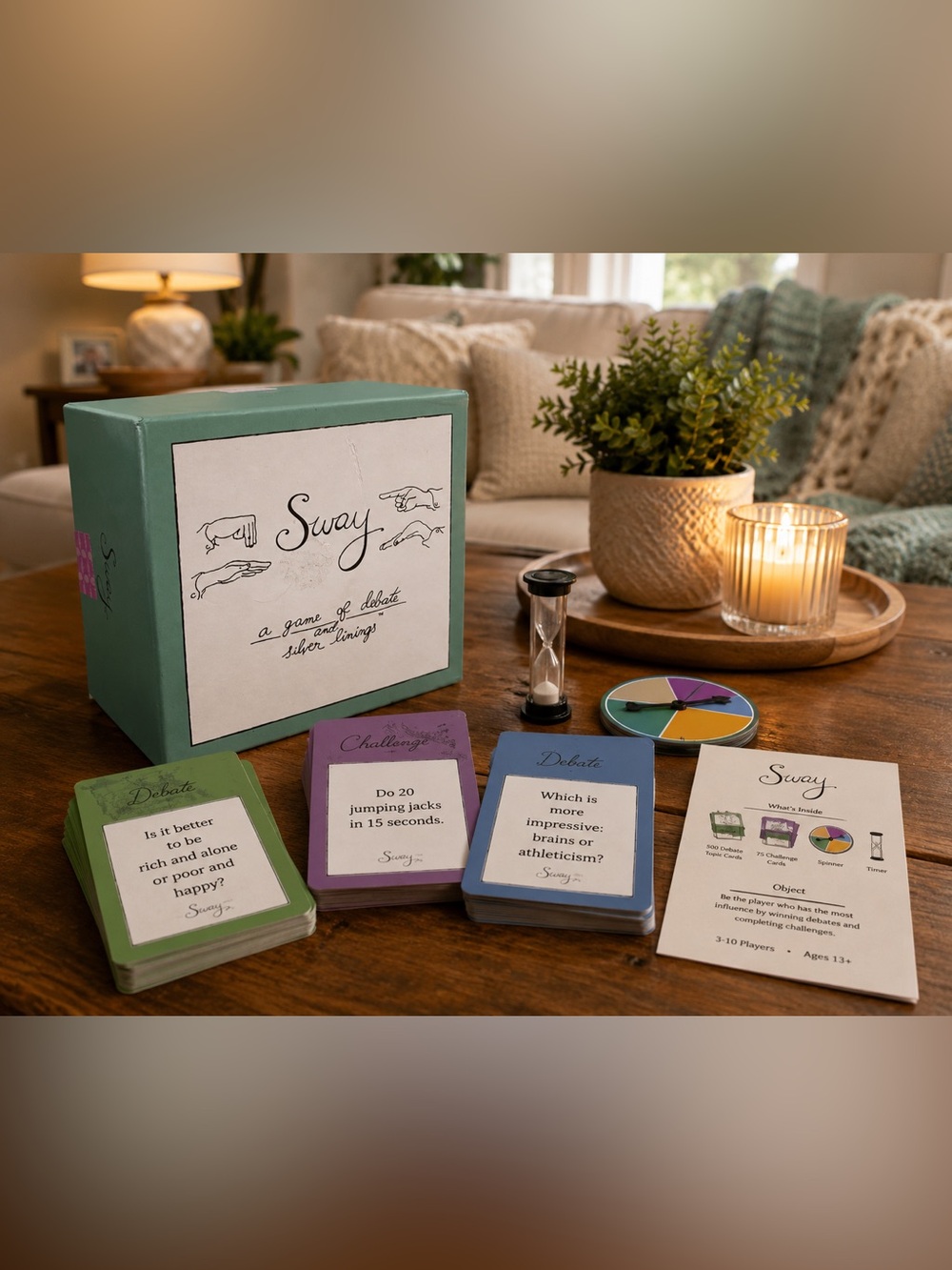 Sway Party Card Game | Debate Challenge Game | Complete Group Game | Ages 13+